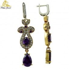 Gümüş Otantik Taşlı Küpe